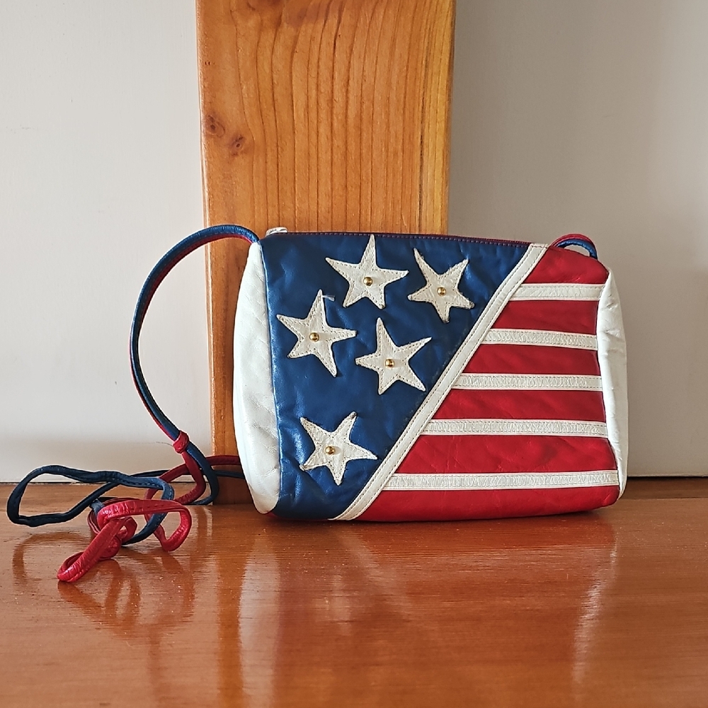 Patriotic Stars & Stripes Crossbody Bag - Red, White & Blue